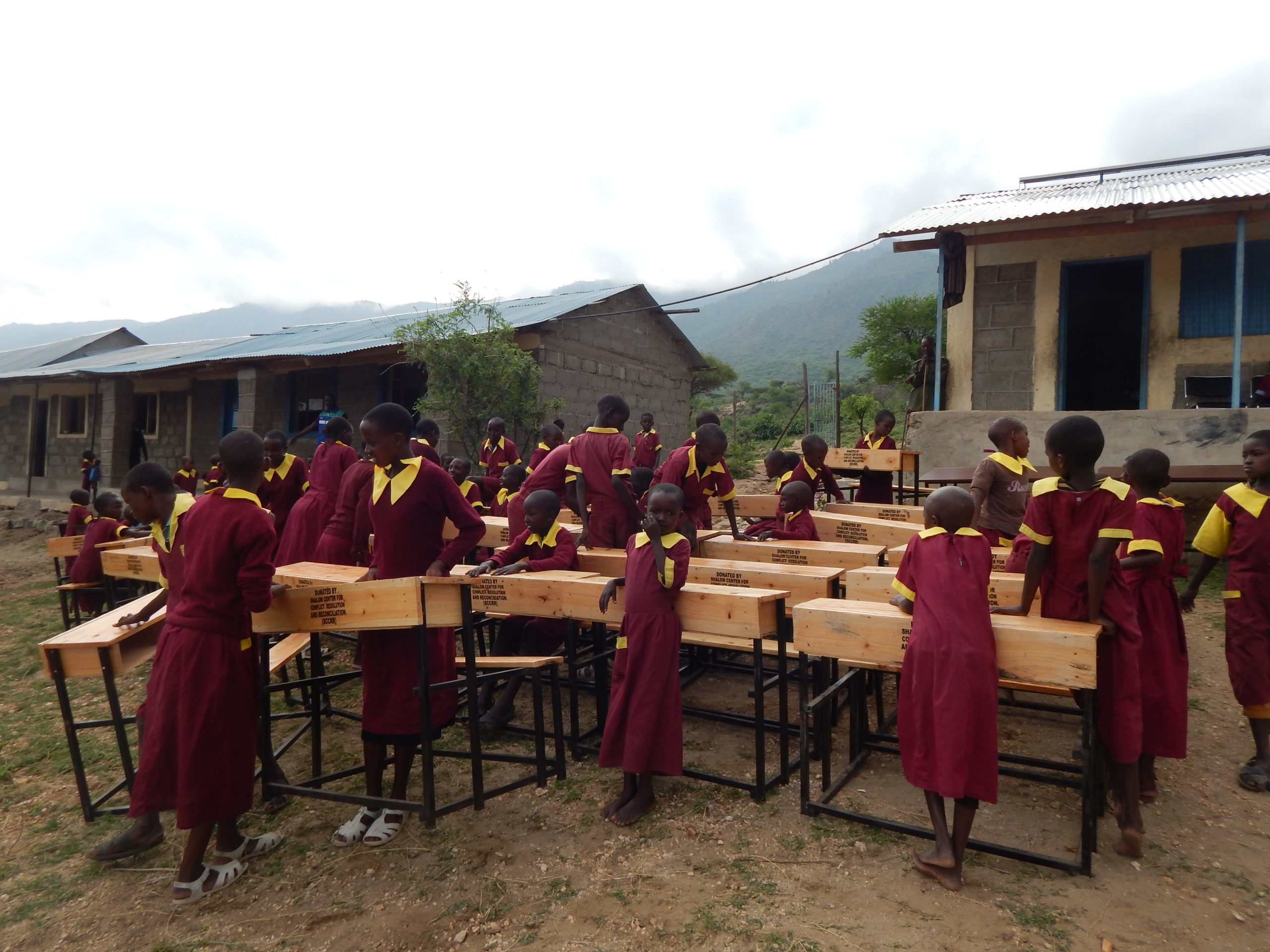 School desks donated by SCCRR